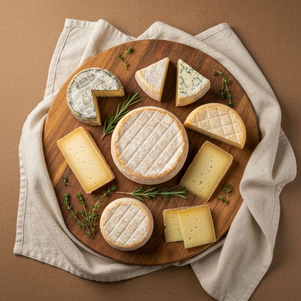 Seleccion de quesos artesanales frescos